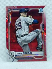 Tarik Skubal [Red] #28 Baseball Cards 2021 Bowman Chrome Sapphire Prices