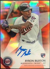 Byron Buxton [Orange Refractor] Baseball Cards 2015 Bowman's Best of Autographs Prices