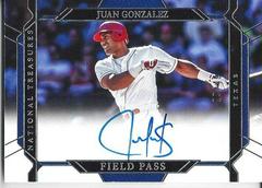 Juan Gonzalez #FP-JG Baseball Cards 2022 Panini National Treasures Field Pass Signatures Prices