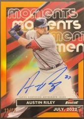 Austin Riley [Orange] Baseball Cards 2023 Topps Finest Moments Autographs Prices