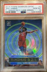 Joel Embiid [Lime Green] #1 Basketball Cards 2019 Panini Donruss Optic T-Minus 3,2,1 Prices