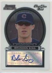 Brandon Sing [Autograph] Baseball Cards 2005 Bowman Sterling Prices