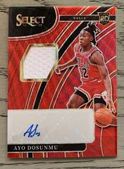 Ayo Dosunmu [Red Wave] #RJ-ADM Basketball Cards 2021 Panini Select Rookie Jersey Autographs Prices