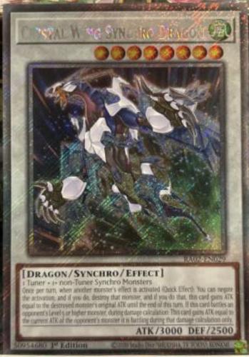 Crystal Wing Synchro Dragon [Platinum Secret Rare] RA02-EN029 YuGiOh 25th Anniversary Rarity Collection II