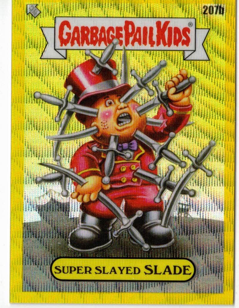 Super Slayed SLADE [Yellow Refractor] #207b 2022 Garbage Pail Kids Chrome