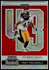 Troy Polamalu [Red] #BTN-10 Football Cards 2020 Panini Playoff Behind the Numbers Prices