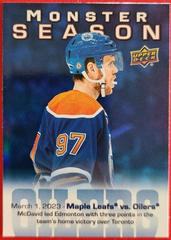 Connor McDavid #MS-62 Hockey Cards 2023 Upper Deck Monster Season Prices