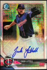 Zack Littell [Orange Refractor] #ZL Baseball Cards 2018 Bowman Mega Box Chrome Autographs Prices