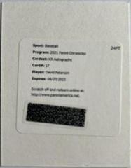 David Peterson [Autographs] Baseball Cards 2021 Panini Chronicles XR Prices