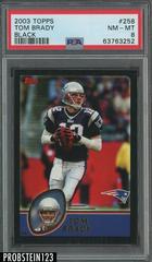 Tom Brady [Black] #258 Football Cards 2003 Topps Prices