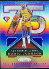 Magic Johnson [Silver] #15 Basketball Cards 2021 Panini Prizm NBA 75th Anniversary Logo Prices