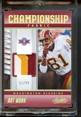Art Monk [Gold] #CF-10 Football Cards 2023 Panini Absolute Championship Fabric Prices