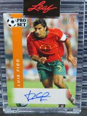 Luis Figo [Orange] Soccer Cards 2022 Pro Set Autographs Prices
