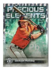 Jackson Holliday [Ice] #PE-11 Baseball Cards 2023 Bowman Platinum Precious Elements Prices