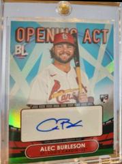 Alec Burleson [Blue] #OAA-AB Baseball Cards 2023 Topps Big League Opening Act Autographs Prices