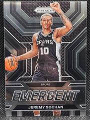 Jeremy Sochan #7 Basketball Cards 2022 Panini Prizm Emergent Prices