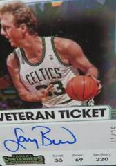 Larry Bird [Cracked Ice] #VT-LBD Basketball Cards 2021 Panini Contenders Veteran Ticket Autograph Prices
