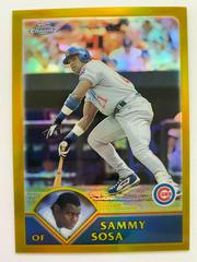Sammy Sosa [Gold Refractor] #11 Baseball Cards 2003 Topps Chrome Prices