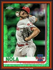 Aaron Nola [Green Refractor] #176 Baseball Cards 2019 Topps Chrome Prices