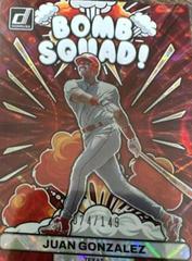 Juan Gonzalez [Red] Baseball Cards 2023 Panini Donruss Bomb Squad Prices
