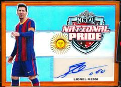 Lionel Messi [Prismatic Orange] Soccer Cards 2022 Leaf Metal National Pride Autographs Prices