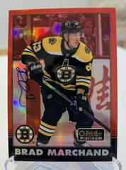 Brad Marchand [Red Autograph] #R-10 Hockey Cards 2020 O Pee Chee Platinum Retro Prices