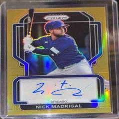 Nick Madrigal [Gold Prizm] #S-NM Baseball Cards 2022 Panini Prizm Signatures Prices