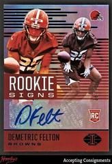 Demetric Felton [Blue] #RS-DF Football Cards 2021 Panini Illusions Rookie Signs Autographs Prices