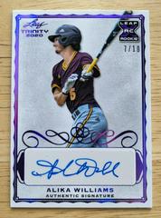 Alika Williams [Purple] #A-AW1 Baseball Cards 2020 Leaf Trinity Autographs Prices