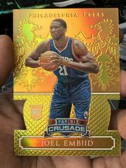 Joel Embiid [Orange Die Cuts] Basketball Cards 2014 Panini Excalibur Crusade Prices