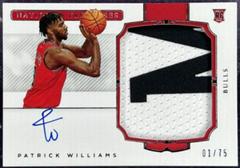 Patrick Williams [Patch Horizontal Autograph] Basketball Cards 2020 Panini National Treasures Prices