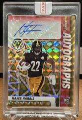 Najee Harris [Choice Fusion Red Yellow] Football Cards 2021 Panini Mosaic Rookie Autographs Prices