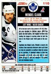 Wendel Clark Hockey Cards 1992 Score Canadian Prices