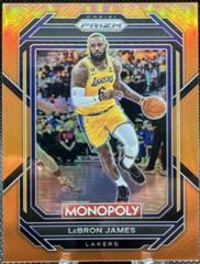 LeBron James [Orange] #40 Basketball Cards 2022 Panini Prizm Monopoly Prices