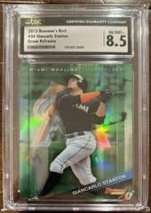 Giancarlo Stanton [Green Refractor] #34 Baseball Cards 2015 Bowman's Best Prices