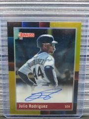 Julio Rodriguez [Gold] #R88S-JR Baseball Cards 2022 Panini Donruss Optic Retro 1988 Signatures Prices