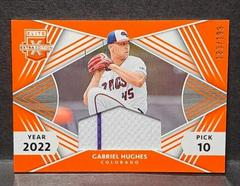 Gabriel Hughes [Orange] #FRM-GH Baseball Cards 2022 Panini Elite Extra Edition First Round Materials Prices
