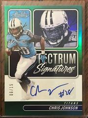 Chris Johnson [Green] Football Cards 2022 Panini Absolute Spectrum Signatures Prices