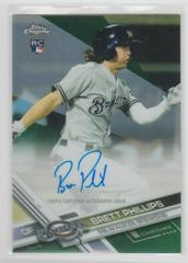 Brett Phillips [Green Refractor] Baseball Cards 2017 Topps Chrome Rookie Autographs Prices