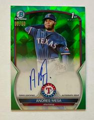 Andres Mesa [Green] Baseball Cards 2023 Bowman Chrome Sapphire Autographs Prices