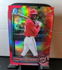 Cristhian Vaquero [Red] #BD-64 Baseball Cards 2022 Bowman Draft Prices