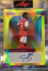 Bukayo Saka Soccer Cards 2022 Leaf Vivid Autographs Prices