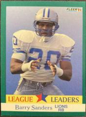 Barry Sanders #415 Football Cards 1991 Fleer Prices