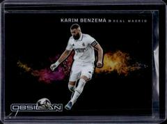 Karim Benzema #10 Soccer Cards 2022 Panini Obsidian Black Colorblast Prices