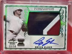 Bryce Elder [Green] #PA-BE1 Baseball Cards 2020 Leaf Trinity Patch Autographs Prices