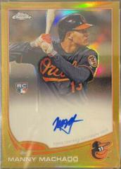 Manny Machado [Gold Refractor] #12 Baseball Cards 2013 Topps Chrome Rookie Autograph Prices