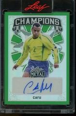 Cafu [Prismatic Green] Soccer Cards 2022 Leaf Metal Champions Autographs Prices