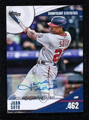 Juan Soto [Autograph] Baseball Cards 2022 Topps Significant Statistics Prices