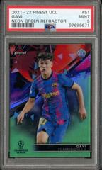 Gavi [Neon Green] Soccer Cards 2021 Topps Finest UEFA Champions League Prices