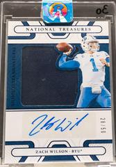 Zach Wilson [Blue] #SIL-ZWI Football Cards 2022 Panini National Treasures Collegiate Silhouettes Signatures Prices